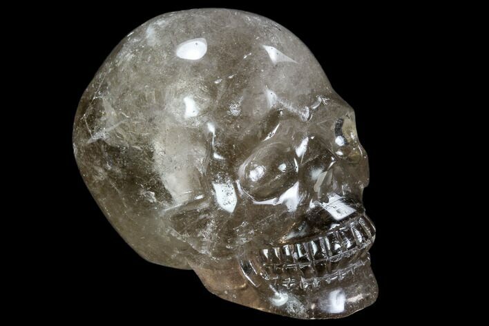 Carved, Smoky Quartz Crystal Skull #108762